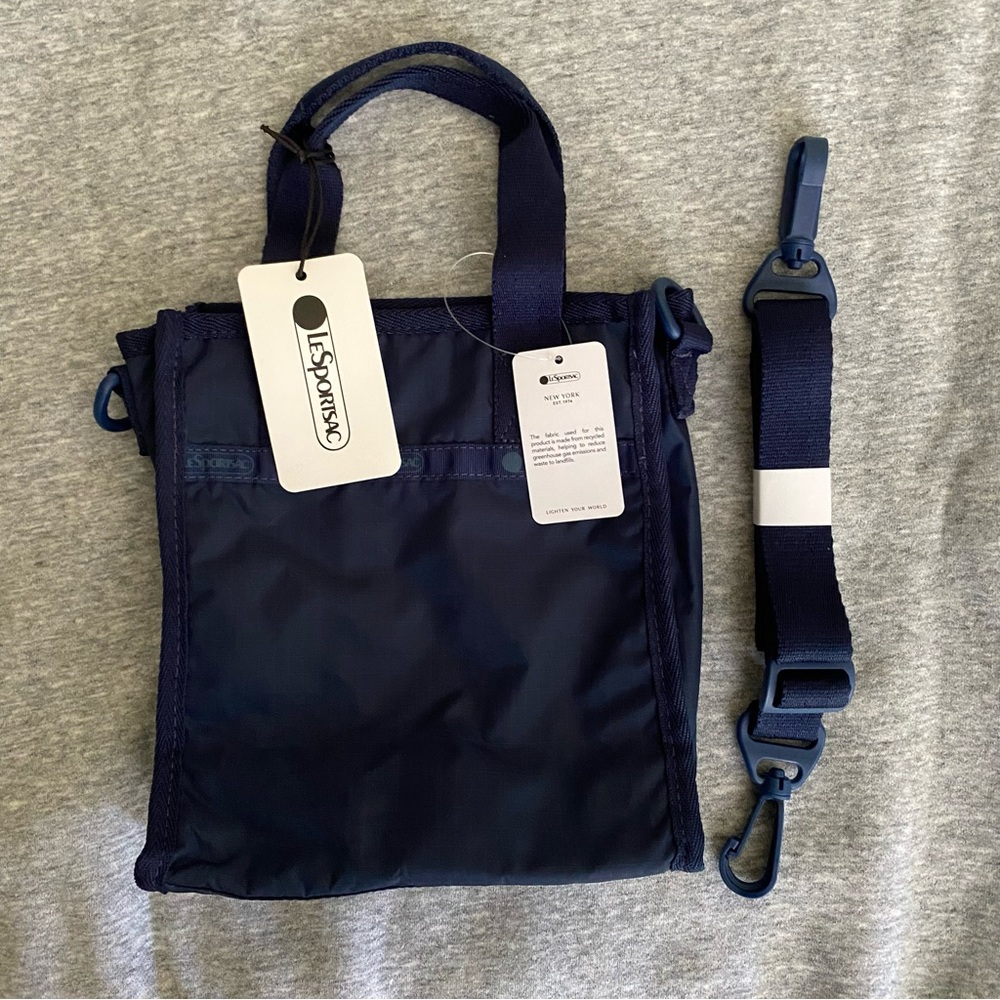 NWT LeSportsac Mini North/South Tote in Navy